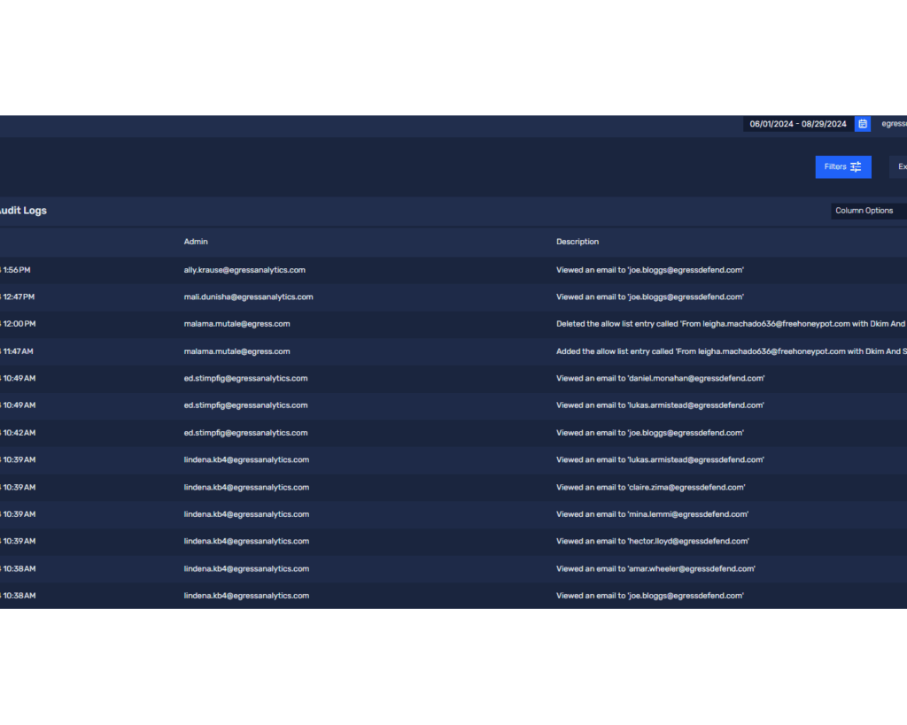 KnowBe4 Defend - Audit Logs