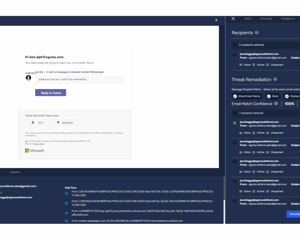 KnowBe4 Defend - Recent Emails