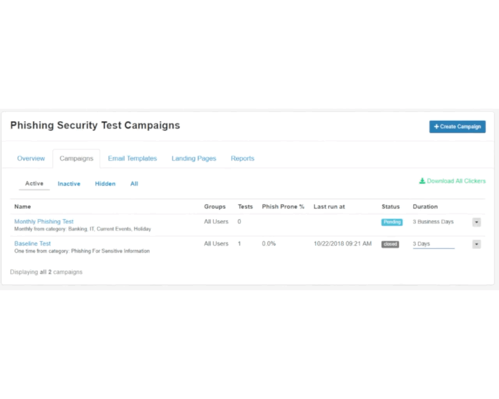 KnowBe4_Training_Creating Campaign